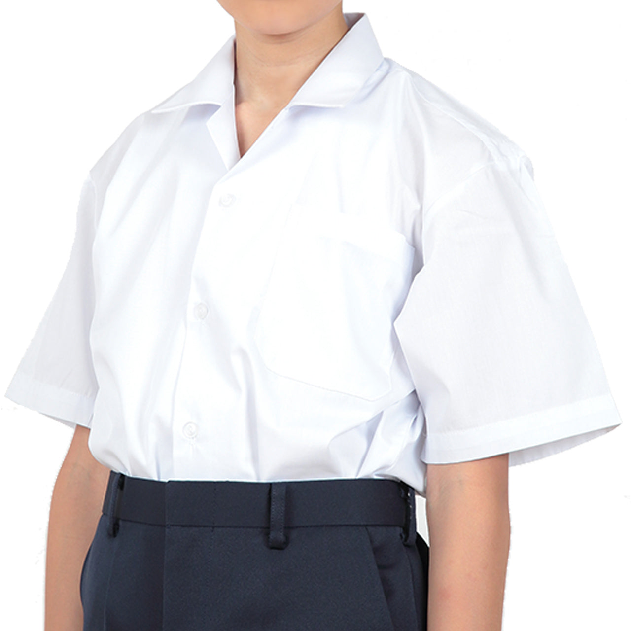 学生服 シャツ 男子 開襟シャツ 半袖 110cmA~180cmB (スクールシャツ 小学生 中学生 高校生 制服 学生 半袖シャツ 110 120 130 140 150 160 170 180) (取寄せ)