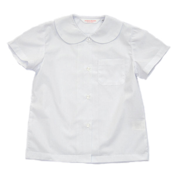 スクールシャツ 女子 丸襟 半袖 ブラウス 110cmA~170cmB 学生服 女の子 制服 シャツ キッズ 夏用 小学生 ゆったり B体 スクールブラウス 110 120 130 140 150 160 170