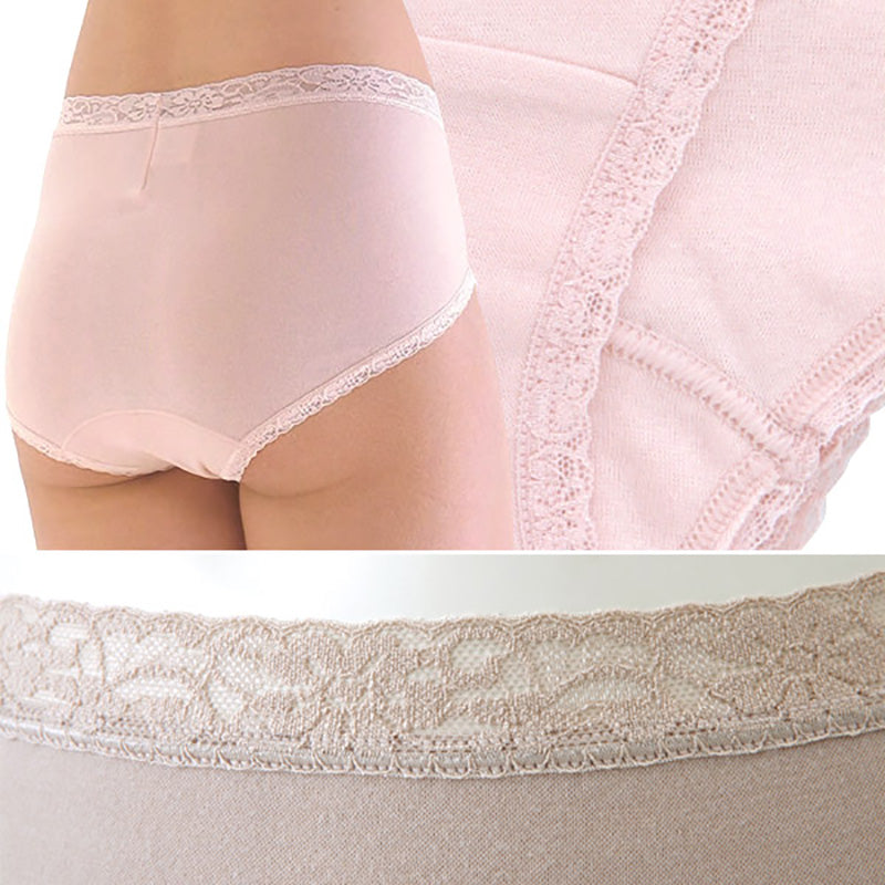 ショーツ レディース 綿 スパンショーツ 2枚組 M~3L (下着 女性 コットン パンツ ショーツ シンプル 無地 大きいサイズ 3l 肌着 インナー) (婦人肌着) (取寄せ)