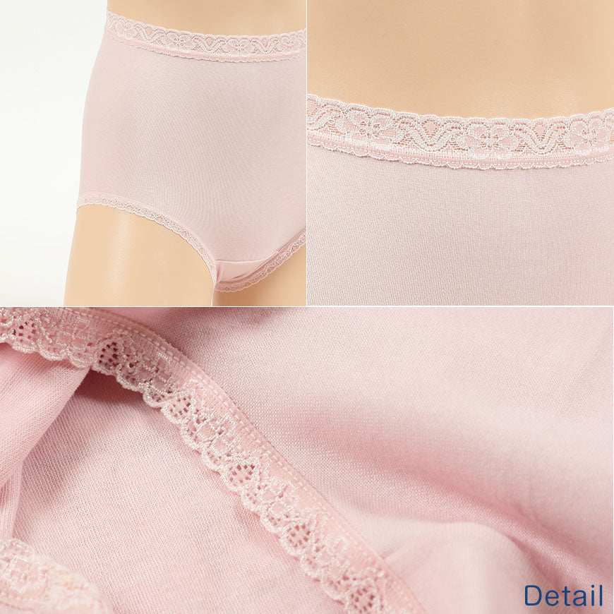 深ばき ショーツ 綿 レディース M~3L (ゆったり パンツ 下着 大きいサイズ 3l インナー 深履き 締め付けない 日本製)