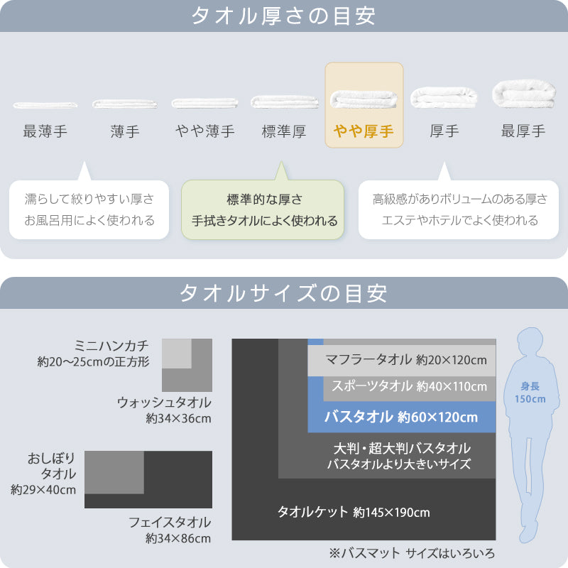 エステ用 21番手単糸 バスタオルやや厚手(1200匁) 約65cm×130cm 標準厚地 綿100% 無地 ホテルタオル