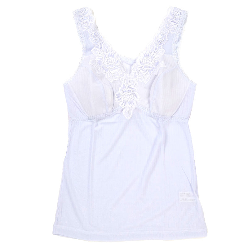 ブラキャミ レディース インナー カップ付き キャミソール 日本製 シルク混 M L LL バスト安定 幅広ストラップ 針抜き編み パワーネット 背中メッシュ パッド挿入可能 肌ざわり 通気性 伸縮性 軽やか ピンク ベージュ ラベンダー (在庫限り)