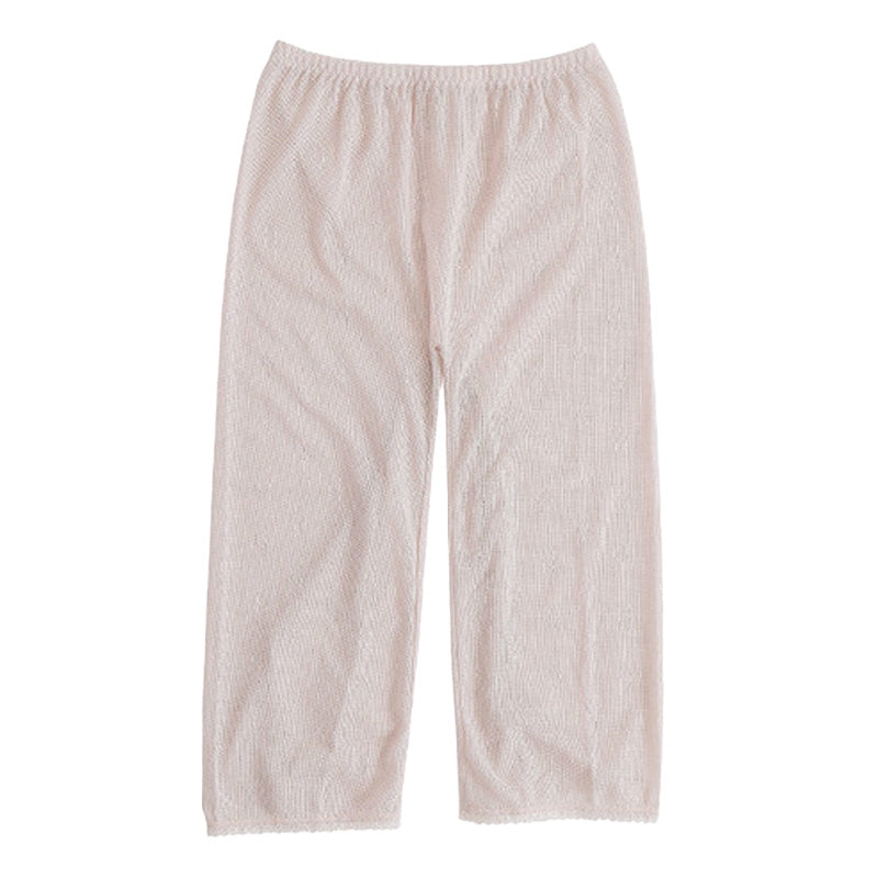 メッシュ パンツ 7分丈 日本製 M~3L (7分 レギンス スパッツ 夏 涼しい さらさら サラサラ 締め付けない 敏感肌 蒸れない らくらく 大きいサイズ LL 3L 軽い 軽量 薄い シニア 50代 60代) (在庫限り)