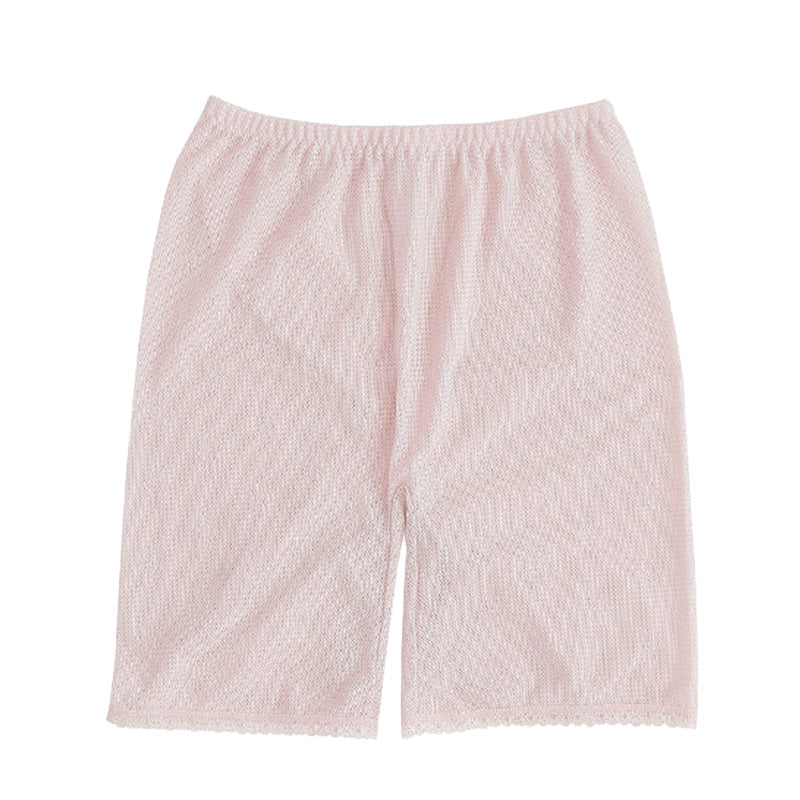 メッシュ パンツ 3分丈 日本製 M~3L (3分 レギンス スパッツ 夏 涼しい さらさら サラサラ 締め付けない 敏感肌 蒸れない らくらく 大きいサイズ LL 3L 軽い 軽量 薄い シニア 50代 60代) (在庫限り)