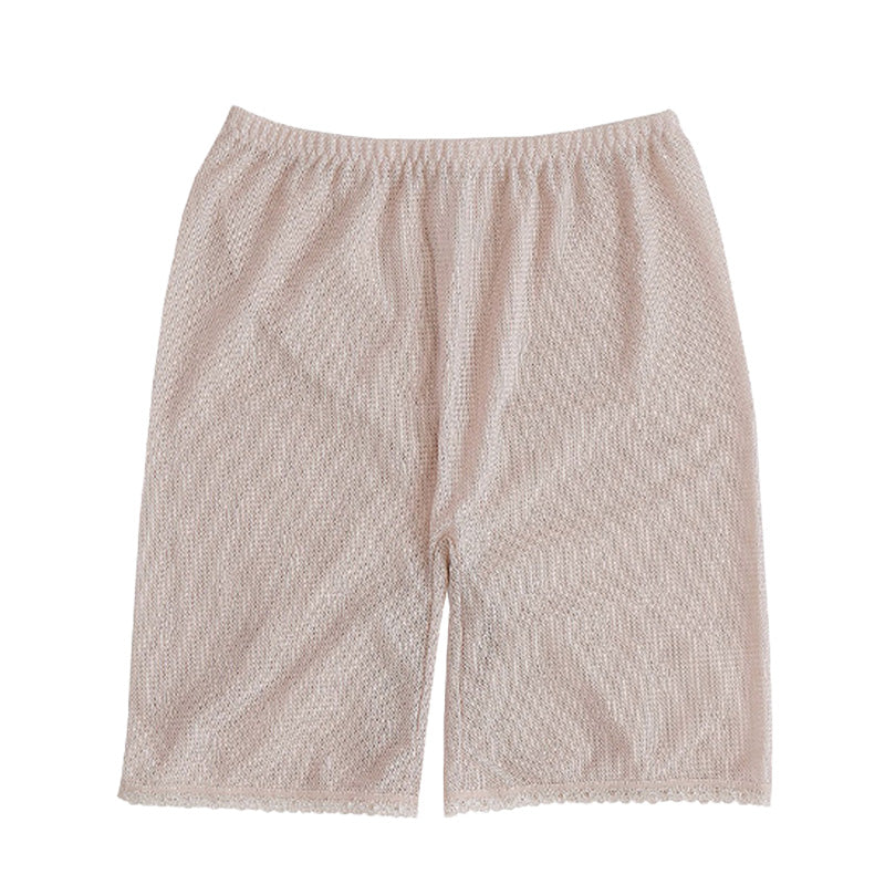 メッシュ パンツ 3分丈 日本製 M~3L (3分 レギンス スパッツ 夏 涼しい さらさら サラサラ 締め付けない 敏感肌 蒸れない らくらく 大きいサイズ LL 3L 軽い 軽量 薄い シニア 50代 60代)