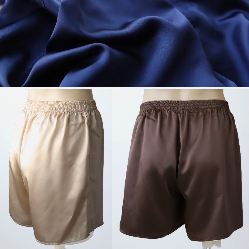 トランクス シルク メンズ 前開き M~3L パンツ 下着 インナー シルク100% 絹 サテン 男性 大きいサイズ M L LL 3l 敏感肌 肌に優しい プレゼント ギフト 贈り物 父の日 男性 (送料無料)