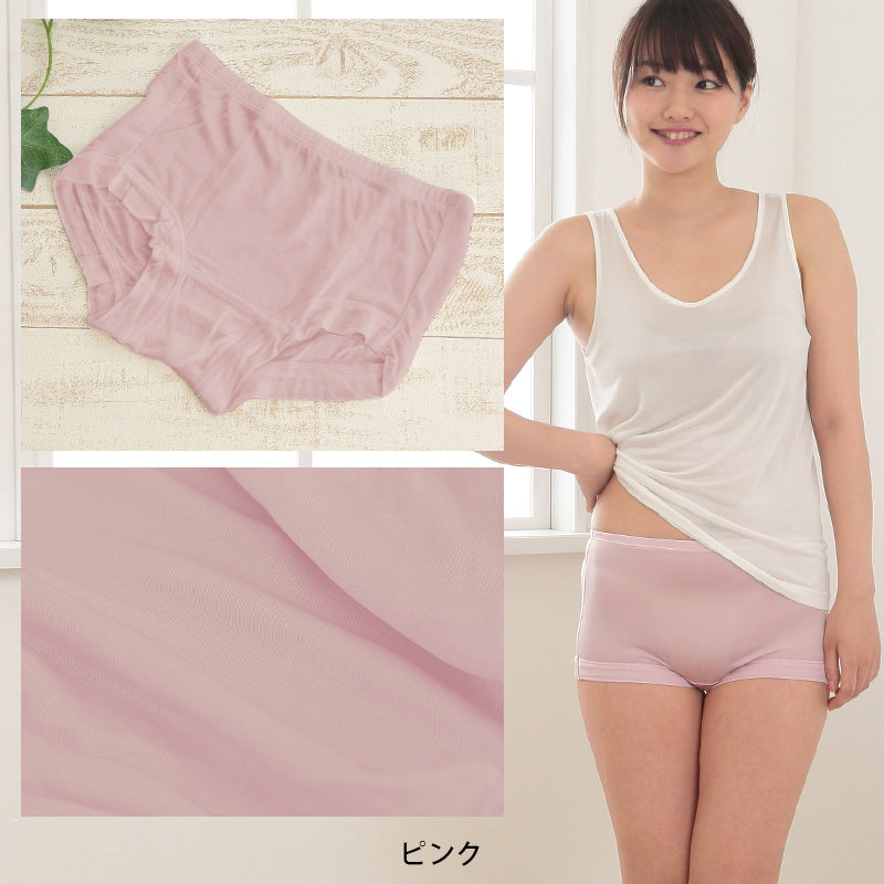 シルク ボクサーショーツ シルク100% ショーツ レディース 一分丈 M~LL 1分丈 パンツ 薄手 女性 下着 インナー 締め付けない ボックスショーツ ボーイズレッグ