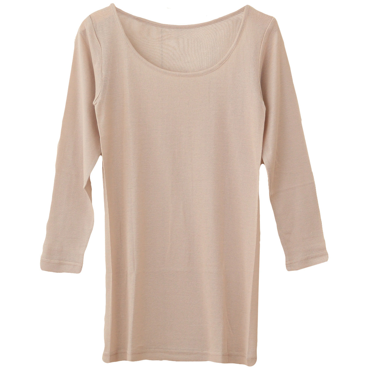 シルク コットン インナー 8分袖 レディース 薄手 M~LL 長袖 肌側 シルク100% 表側 綿100% 冷えとり 絹 綿 コットン 肌着 柔らかい 快適 女性 婦人 下着 深あき シャツ tシャツ 肌に優しい 春夏 秋冬 オールシーズン (送料無料)