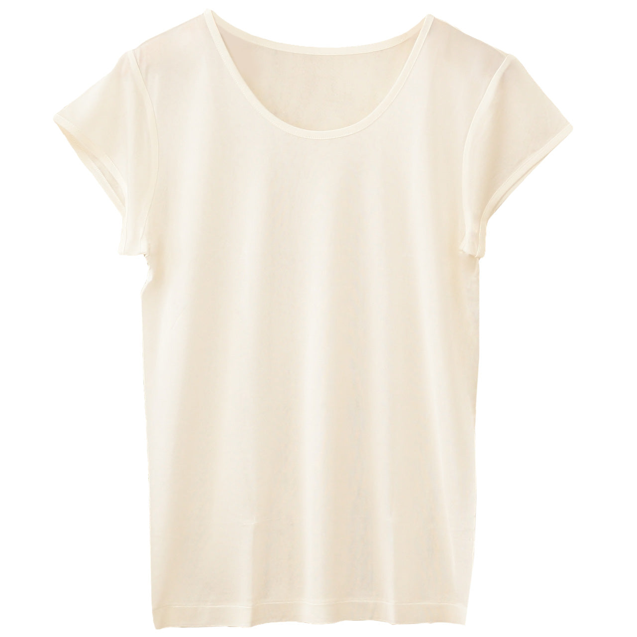 シルク インナー 半袖 レディース フレンチ袖Tシャツ M~LL シルク100% Tシャツ 肌着 下着 女性 薄手 快適 uvカット 保湿 保温 婦人肌着 敏感肌 冷え取り 冷え対策 肌に優しい 柔らかい 春夏 秋冬 オールシーズン (送料無料)