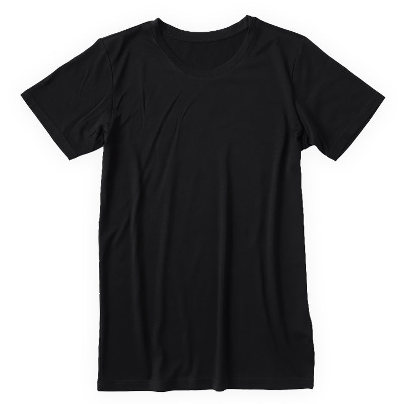 メンズ シルク&コットン 半袖 丸首 シャツ M~LL (白 半袖シャツ 絹 綿 綿混 絹混 Tシャツ 無地) (送料無料)