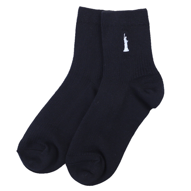 スクールソックス レディース 靴下 2足組 13cm丈 23 - 25cm 女子 ワンポイント くつ下 くつした ソックス 綿混 コットン 学生 通学 制服 小学生 中学生 高校生 イーストボーイ EAST BOY