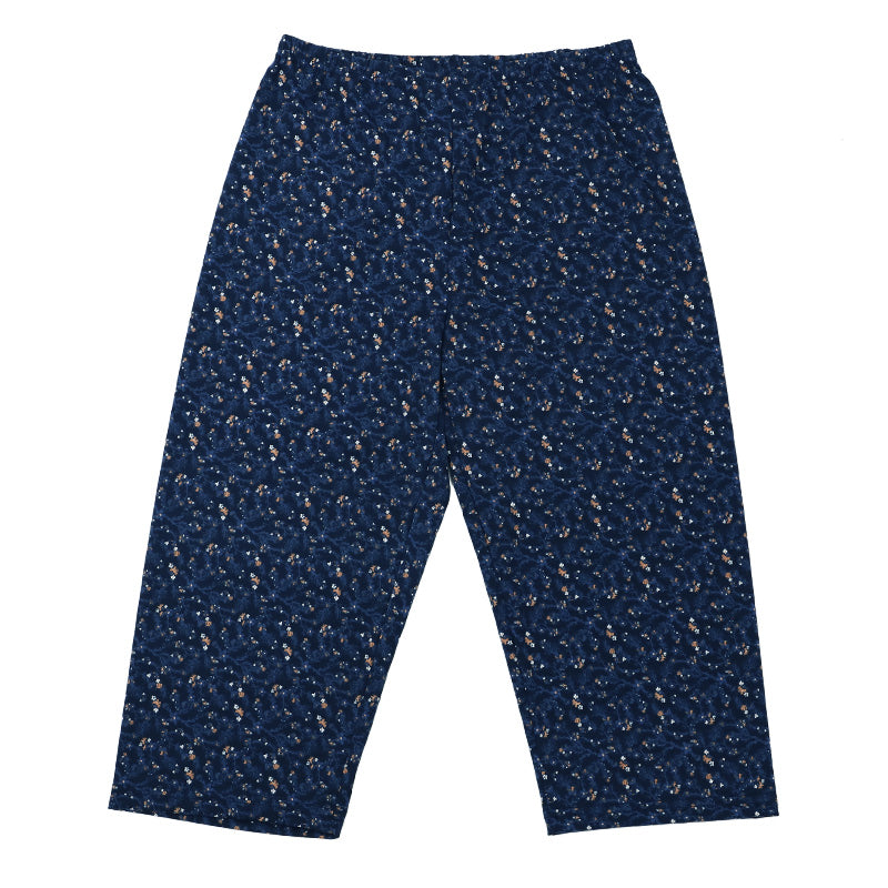 ルームパンツ レディース ステテコ 7分丈 おにわパンツ M-L L-LL 部屋着 ズボン ルームウェア ボトム パジャマ リラックス 婦人 女性 シャレテコ すててこ
