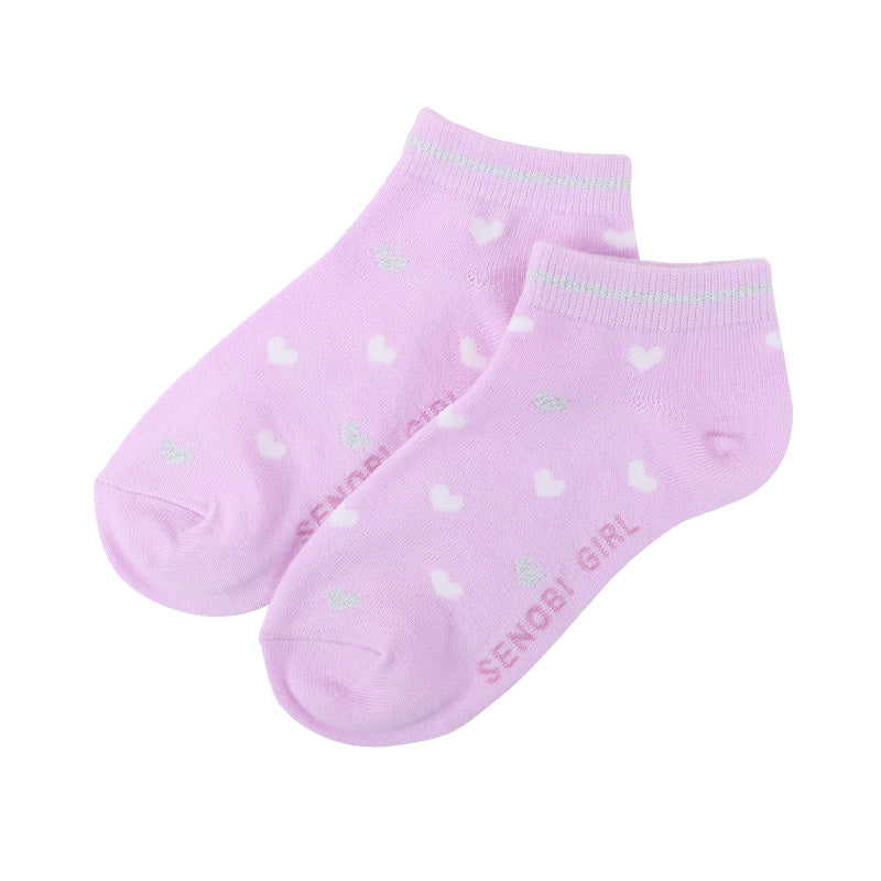 女の子 靴下 キッズ 子供 くるぶしソックス かわいい カラー 19 - 24cm 小学生 中学生 女子 スニーカー丈 くつ下 くつした 綿混 コットン 高校生 おしゃれ デザイン