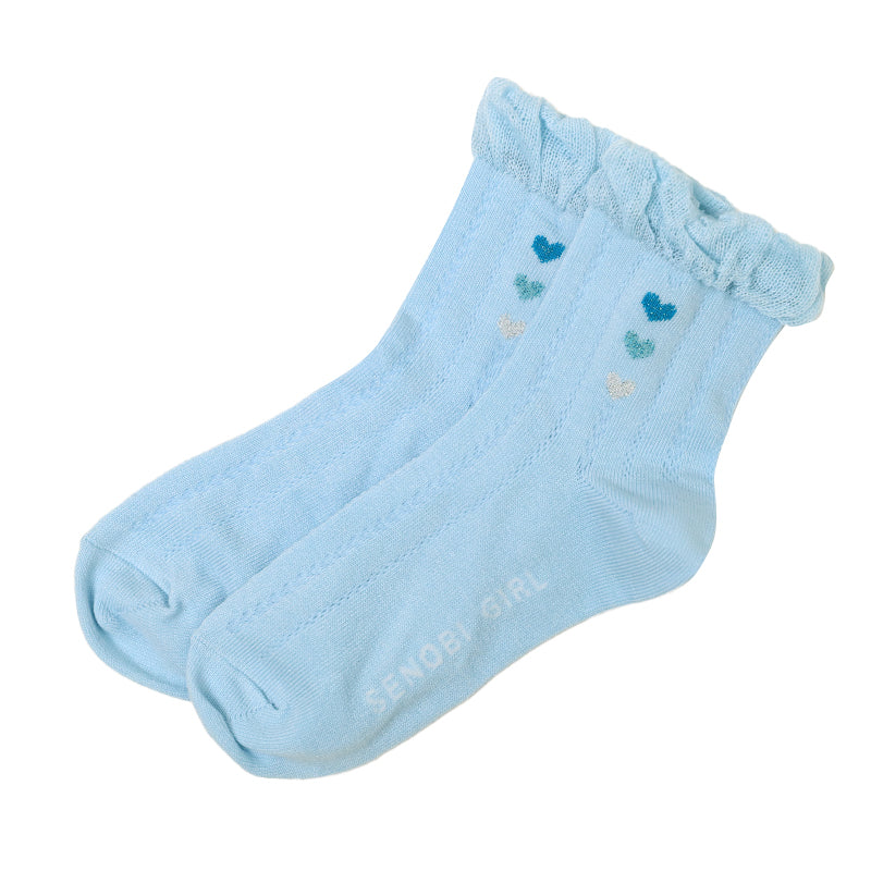 キッズ ショートソックス 女の子 子供 靴下 19 - 24cm ガールズ ソックス 綿 くつ下 くつした かわいい 通学 女子 子ども こども カラーソックス