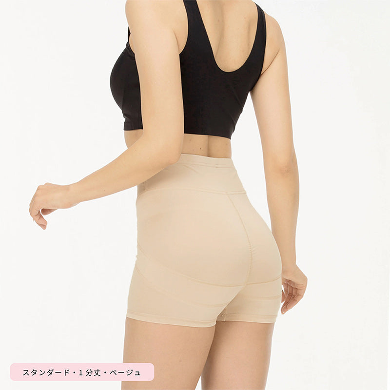レギンス レディース 1分丈 M ~ 3L スパッツ インナー 下着 女性 ストレッチ 快適 伸縮 ヒップアップ 大きいサイズ 下腹 着圧 加圧 着痩せ 補正 補正下着 補整 補整下着 ガードル 骨盤