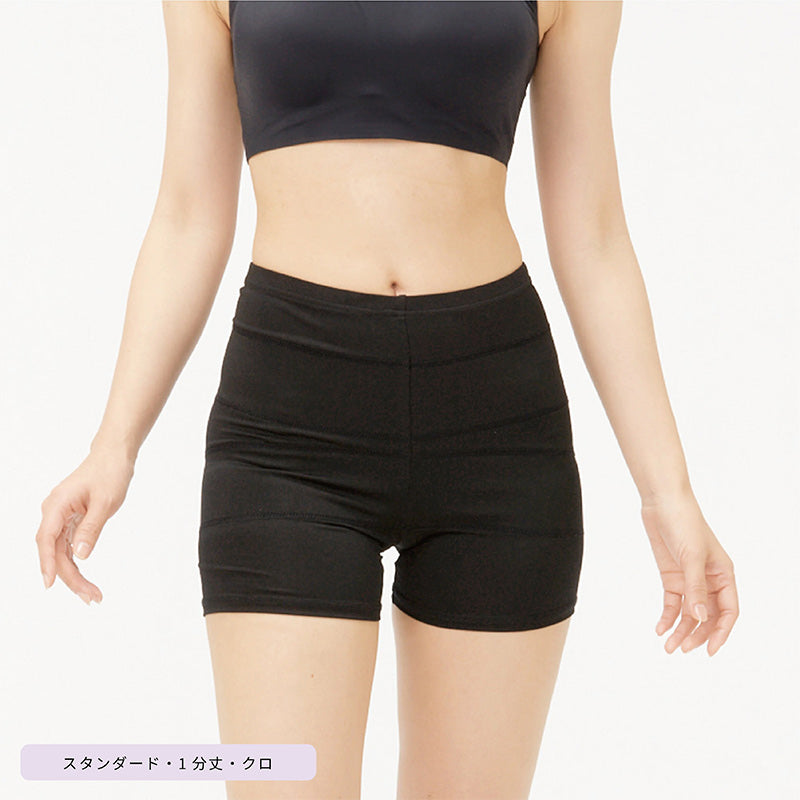 レギンス レディース 1分丈 M ~ 3L スパッツ インナー 下着 女性 ストレッチ 快適 伸縮 大きいサイズ 下腹 着圧 加圧 着痩せ 補正 補正下着 補整 補整下着 大転子 ガードル