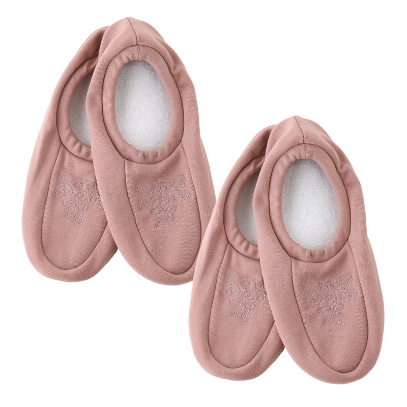 ルームソックス 滑り止め レディース 22-24cm ルームシューズ 冬 スリッパ 洗える 室内 室内履き 女性 婦人 おしゃれ 上品 刺しゅう 通年