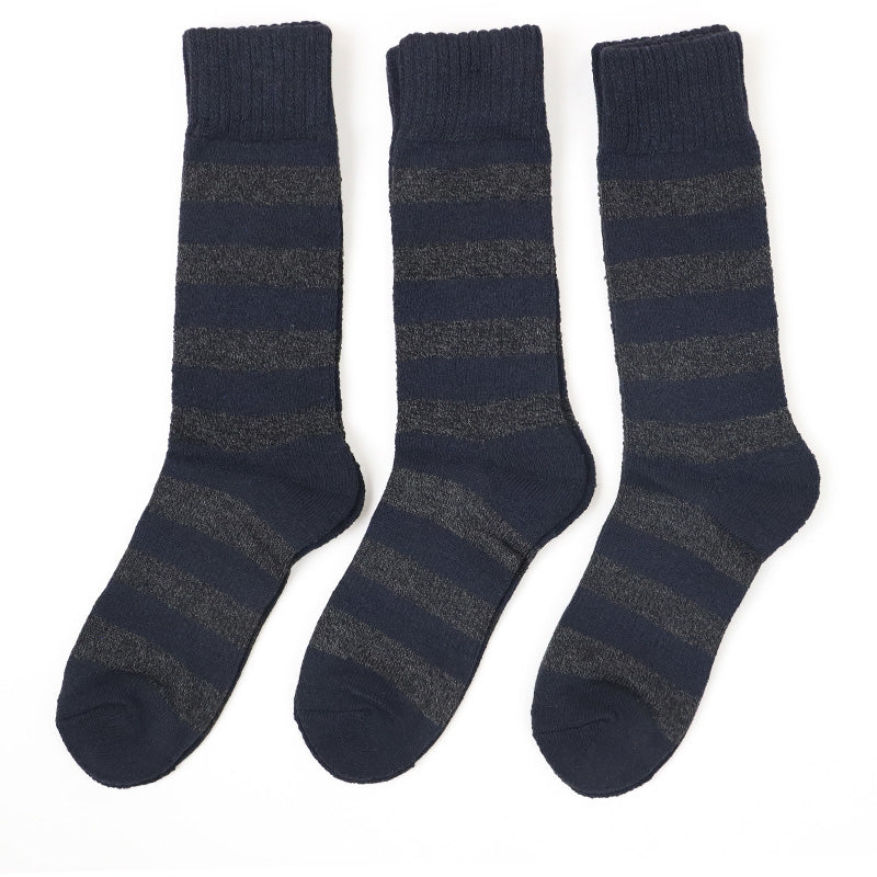 3足組 メンズ 靴下 防寒 防風 パイル 裏起毛 クルーソックス 男性 くつした 冬用 25-27cm くつ下 冬 保温 暖かい セット まとめ買い 作業用 ワーキングソックス