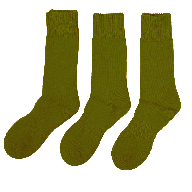 3足組 メンズ 靴下 裏起毛 パイル 厚手 クルーソックス 冬用 男性 くつした 25-27cm 冬 くつ下 保温 暖かい セット まとめ買い 作業用 ワーキングソックス