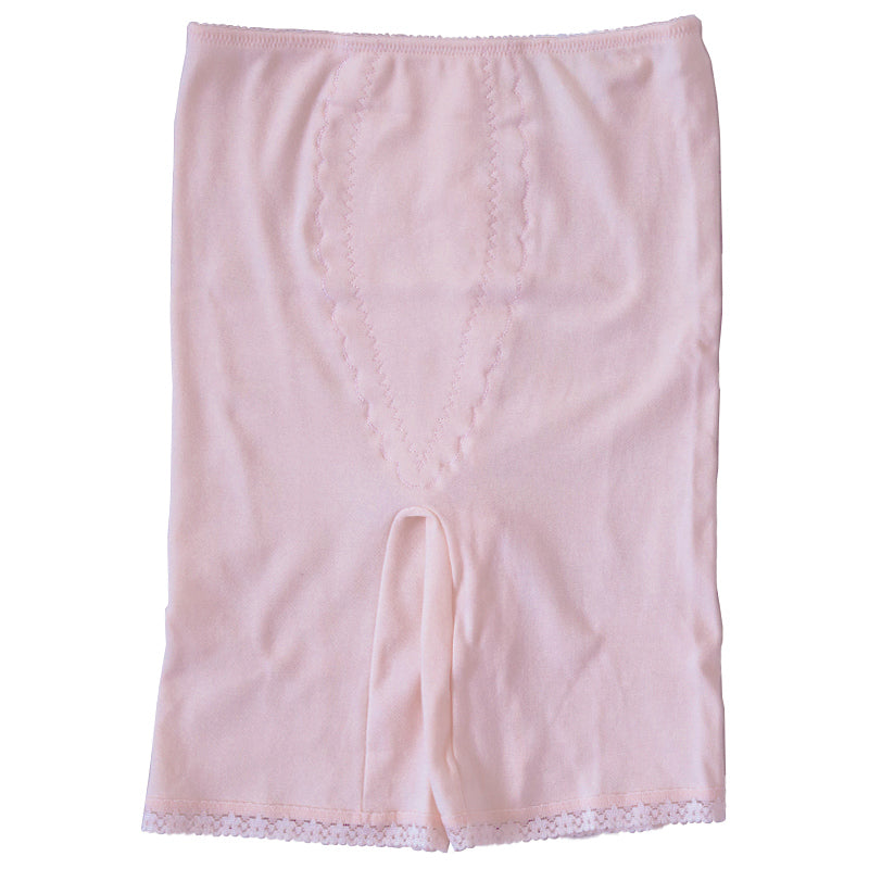 肌着 ストレッチ ボトム 3分丈 レディース 綿混 日本製 M L LL 婦人 吸湿 通気性 快適 やさしい パンツ マチ ピーチ モカ ローズ (在庫限り)
