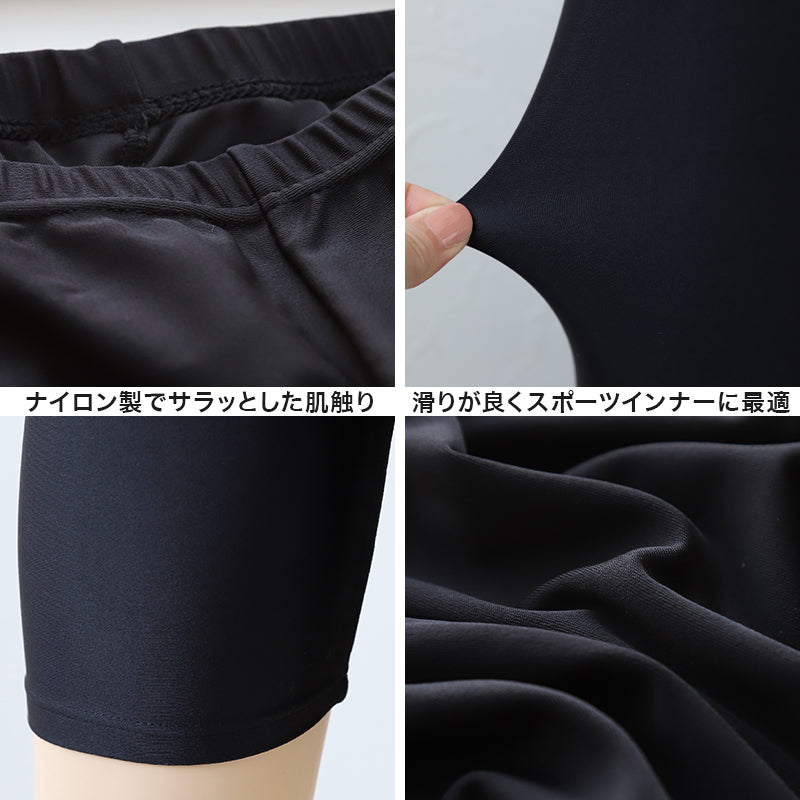 日本製 キッズ スポーツ UV レギンス 5分丈 105cm~180cm ( スポーツインナー 子供 uvカット ジュニア 男の子 女の子 スパッツ )