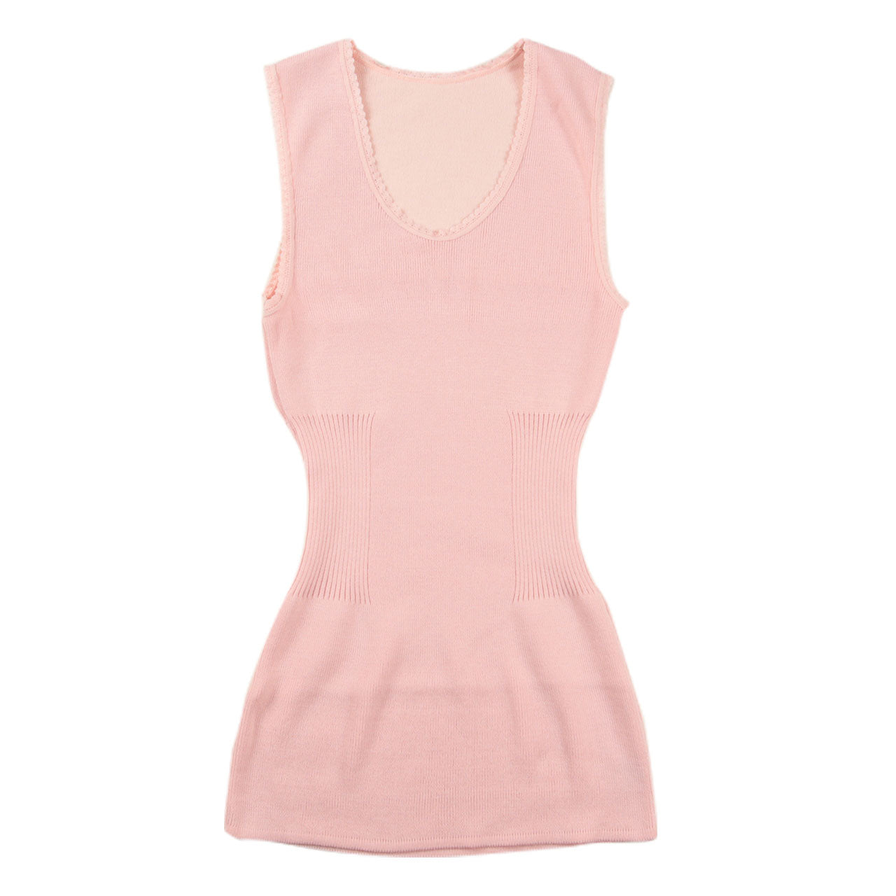 インナーシャツ レディース ベスト 背当て M~LL (インナー 婦人 寒さ対策 あたたかい 厚手生地 白鷺ニット 横編みM L LL) (在庫限り)