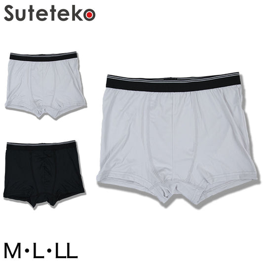 ボクサーパンツ メンズ 吸汗速乾 前閉じ M~LL (ボクサーブリーフ 下着 インナー 男性 夏 防臭 ドライ シンプル) (在庫限り)