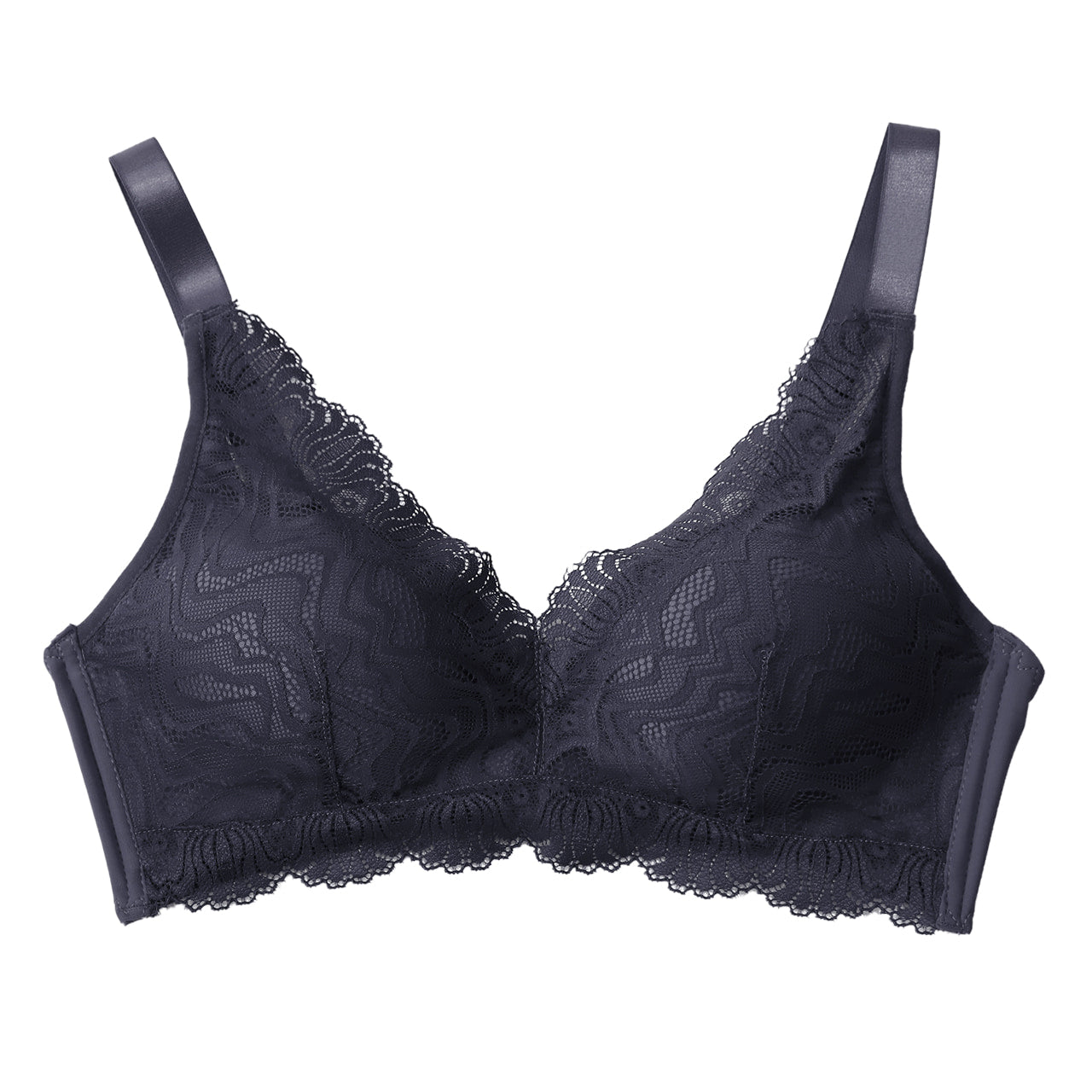 ブラジャー 脇高 ノンワイヤー ノンワイヤーブラ レース くすみカラー M~3L レディース 女性 下着 かわいい 脇肉 ワイヤレス ワイヤーなし 単品 婦人 インナー 締め付けない 楽 ラク フィット ソフトブラ