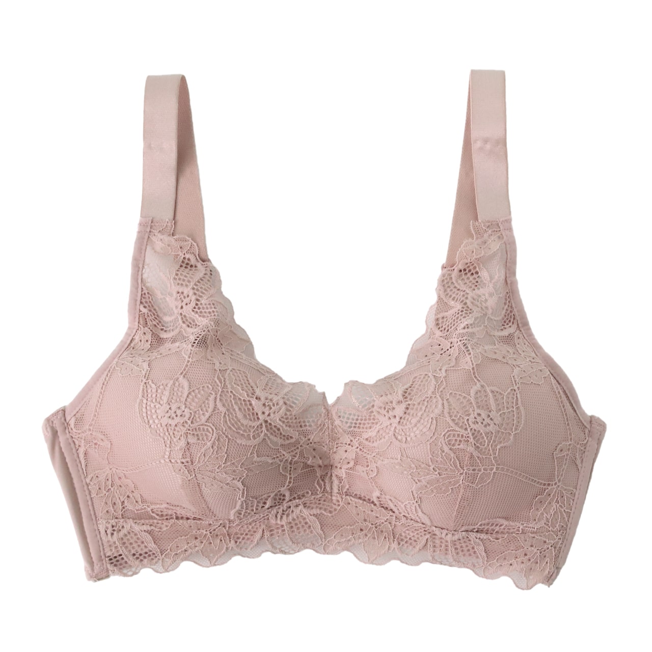 ブラジャー 脇高 ノンワイヤー ノンワイヤーブラ レース くすみカラー M~3L レディース 女性 下着 かわいい 脇肉 ワイヤレス ワイヤーなし 単品 婦人 インナー 締め付けない 楽 ラク フィット ソフトブラ