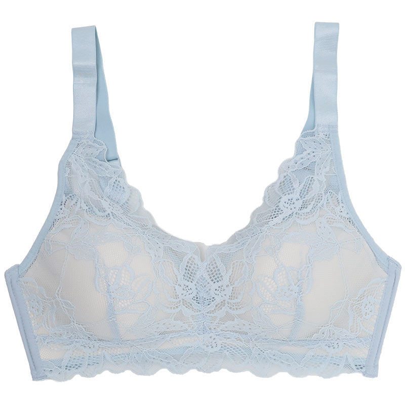 ノンワイヤーブラ ブラジャー レディース なめらかFIT 総レース M L LL 3L 脇高ブラ なめらかフィット 伸縮 脇高 フィット 楽ちん タグレス ホック付き 下着 インナー 無地 普段使い ワイヤレスブラ レースブラ 総レースブラ 女性 下着 インナー