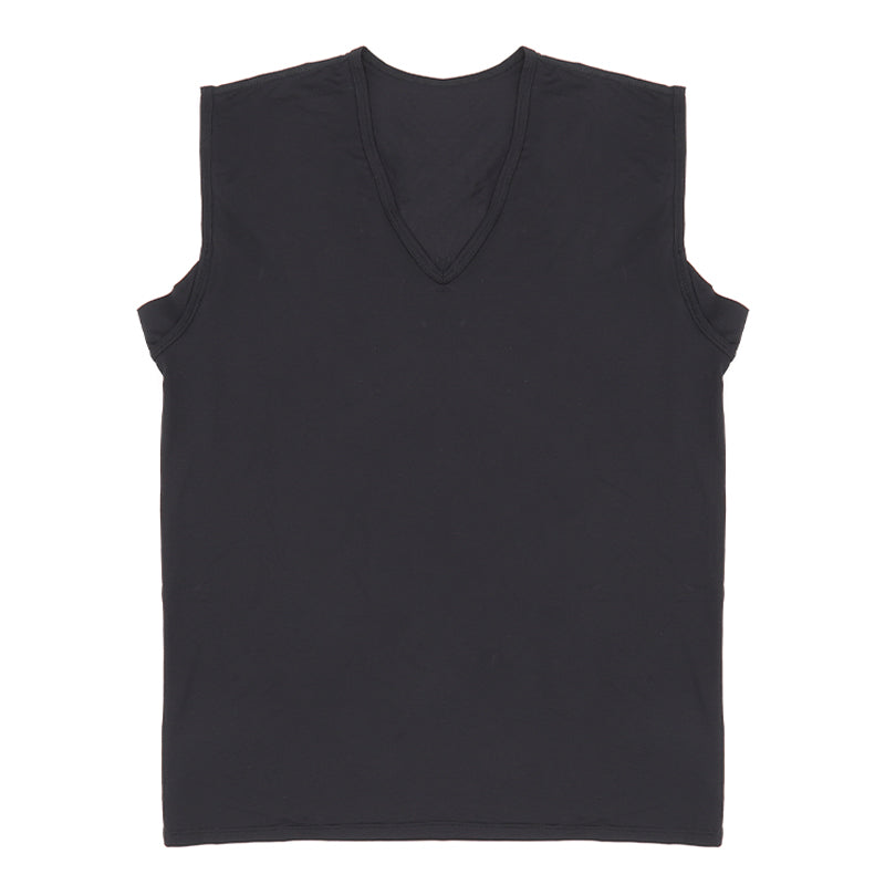 メンズ インナー Tシャツ ノースリーブ Vネック 汗対策 汗取り付き 涼しい 冷感 薄い 夏 吸汗速乾 ムレない ストレッチ 伸びる 伸縮性 汗染み防止 下着 肌着 汗で蒸れにくい 脇部分2重 汗シート 白 黒 M L LL
