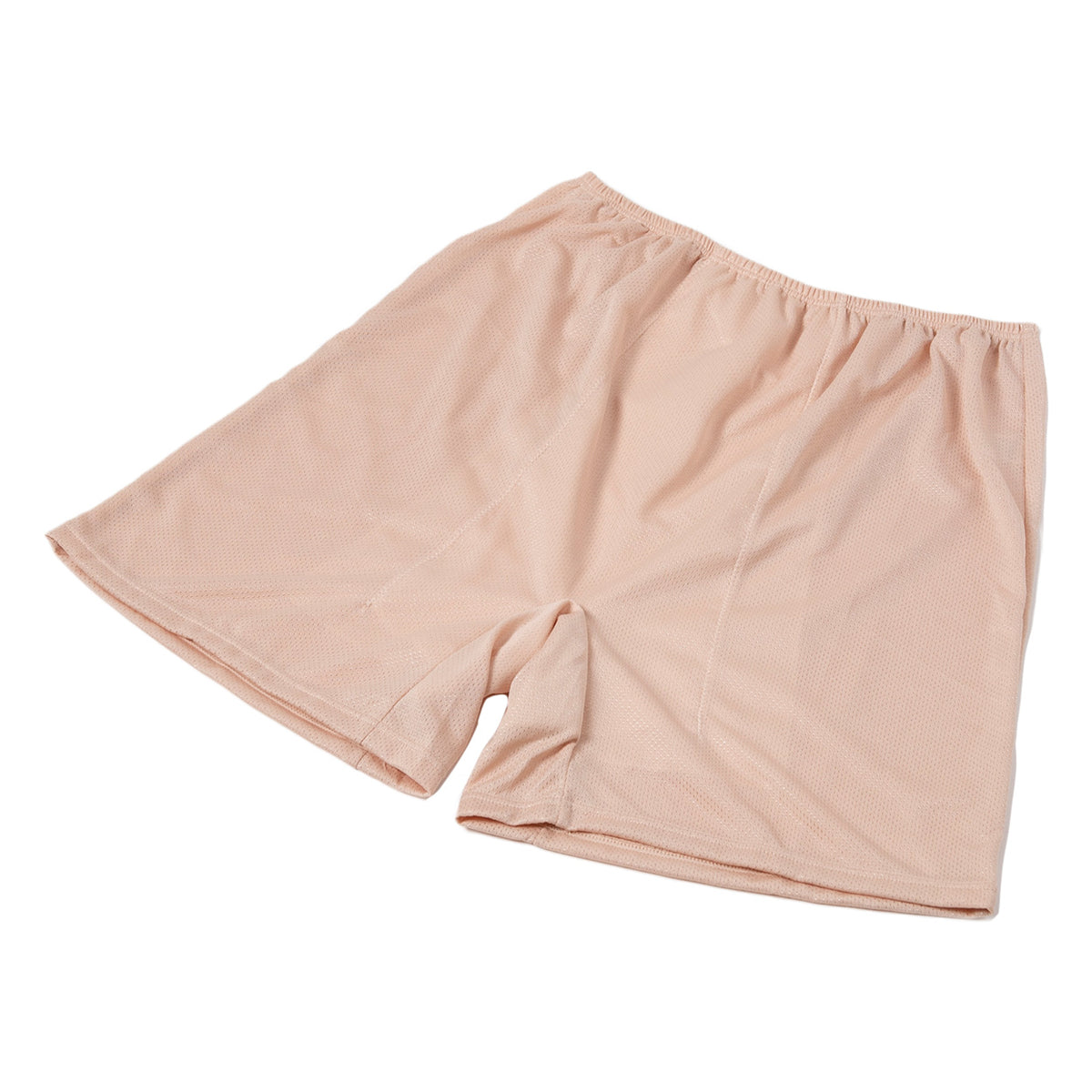 ペチパンツ サニタリー 防水布つき 透け防止 3分丈 防水 蒸れない メッシュ 通気性 スカートの下に重ねて安心 ブラック 黒 ベージュ サラサラ 透けない 生理 スカート ズボンの下 M L LL