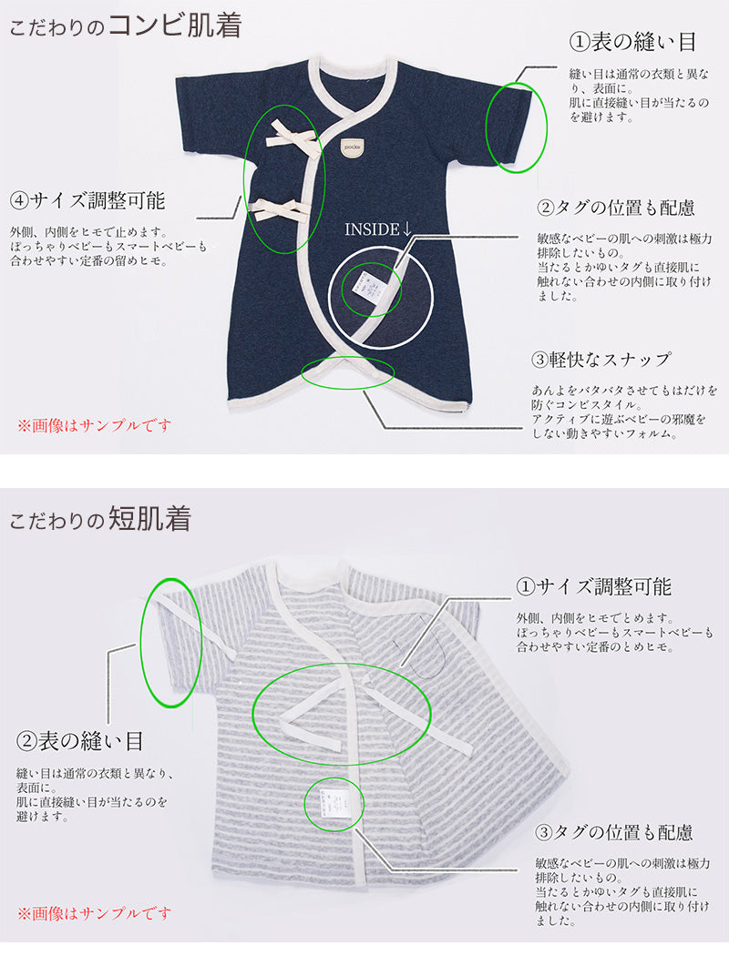 新生児 肌着セット 綿100% 10枚組 50-60cm (出産準備 男の子 女の子 コンビ肌着 長肌着 短肌着 かわいい ベビー服 出産祝い 下着 ギフト) (在庫限り)