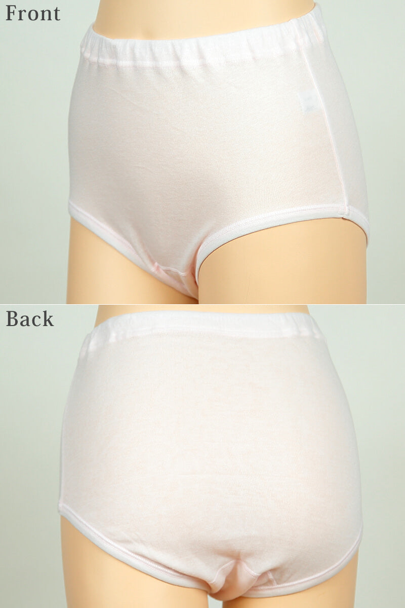 福助 ショーツ ガーゼ 綿100% 深履き ゴム入れ替え口付き レディース パンツ M・L 下着 肌着 深ばき ゆったり お尻すっぽり 締め付けない インナー 二重ガーゼ 女性 婦人 日本製