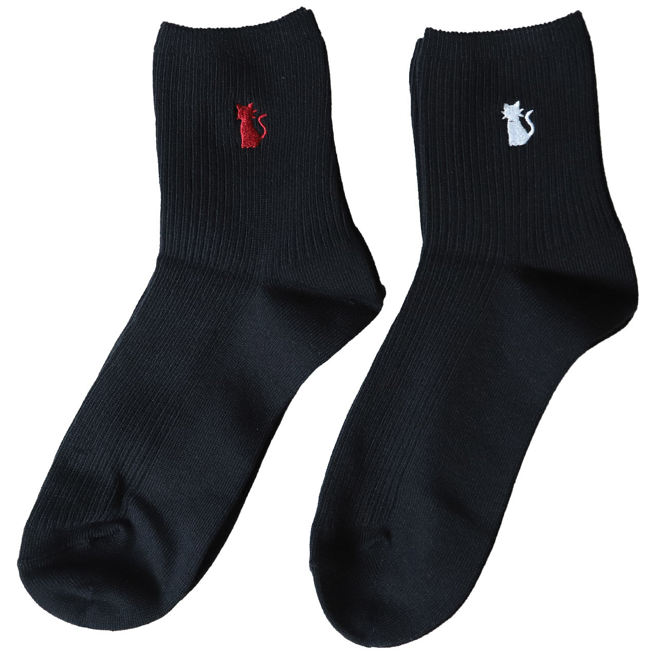 スクールソックス ワンポイント 紺 クルーソックス 女子 14cm丈・18cm丈 2足セット 23~25cm (靴下 黒 中学生 高校生 ショート 通学 ソックス 男子 かわいい) (在庫限り)