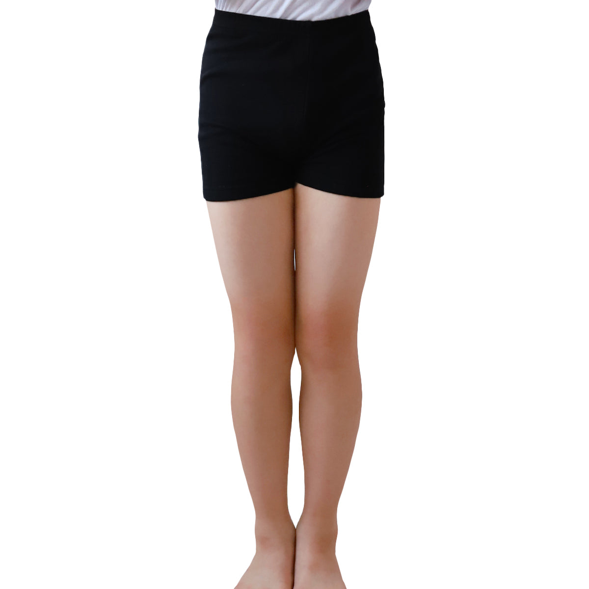キッズ スパッツ レギンス 綿 1分丈 100cm~160cm (一分丈 子供 子ども 女の子 男の子 ジュニア オーバーパンツ 黒 スカート下 保育園 小学生 インナー 下着)