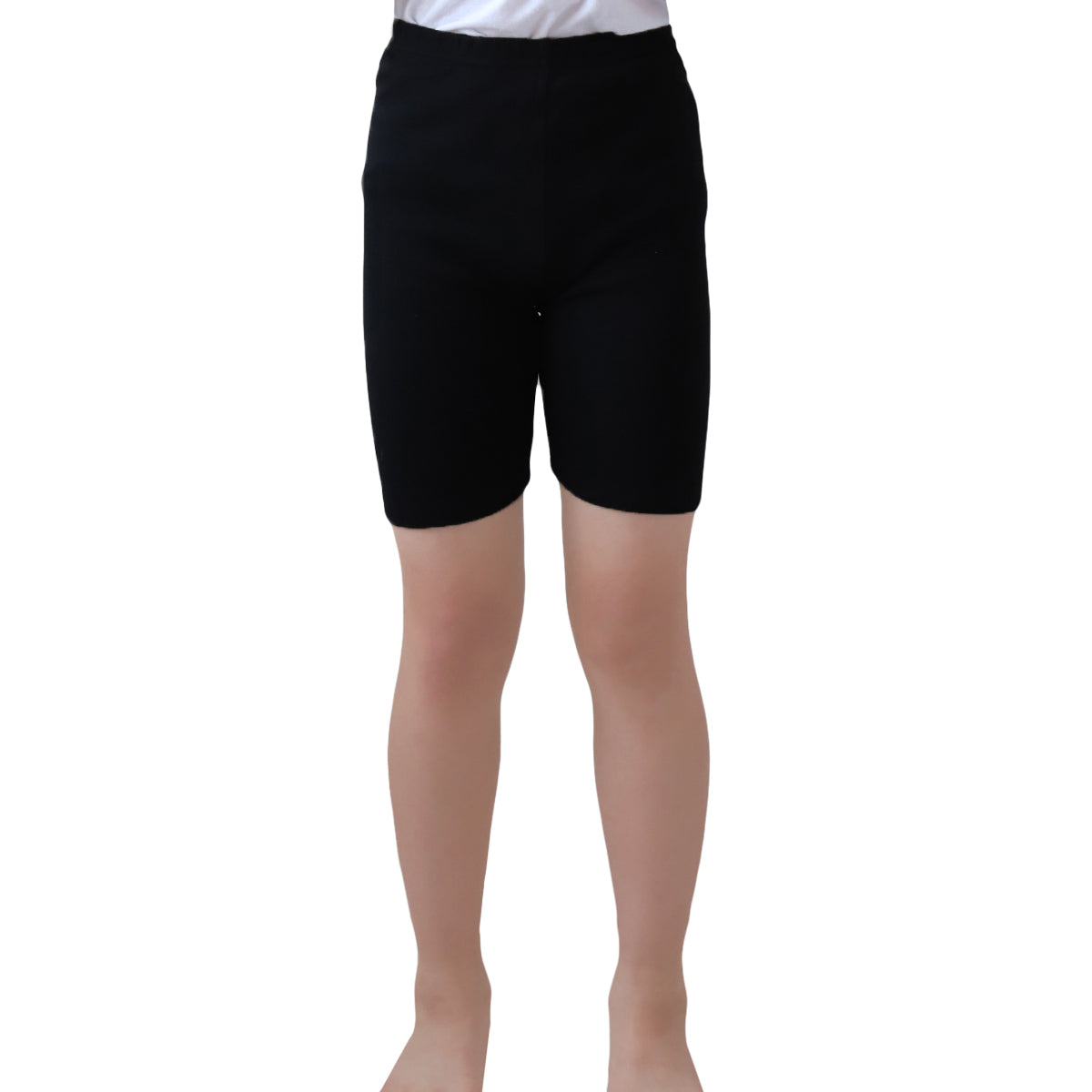 キッズ スパッツ レギンス 綿 3分丈 100cm~160cm (三分丈 子供 子ども 女の子 男の子 ジュニア オーバーパンツ 黒 制服下 保育園 小学生 インナー 下着)