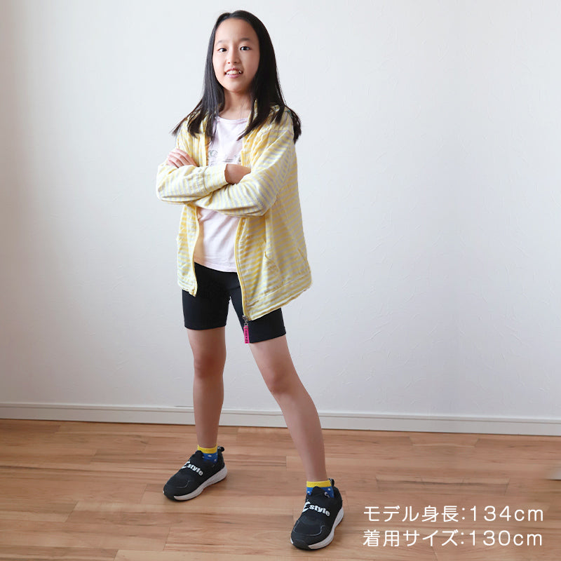 【3枚セット】ガールズスパッツ 3分丈スパッツ 黒 100cm~160cm (三分丈 子供 子ども 女の子 男の子 ジュニア オーバーパンツ 黒 制服下 保育園 小学生 インナー 下着)