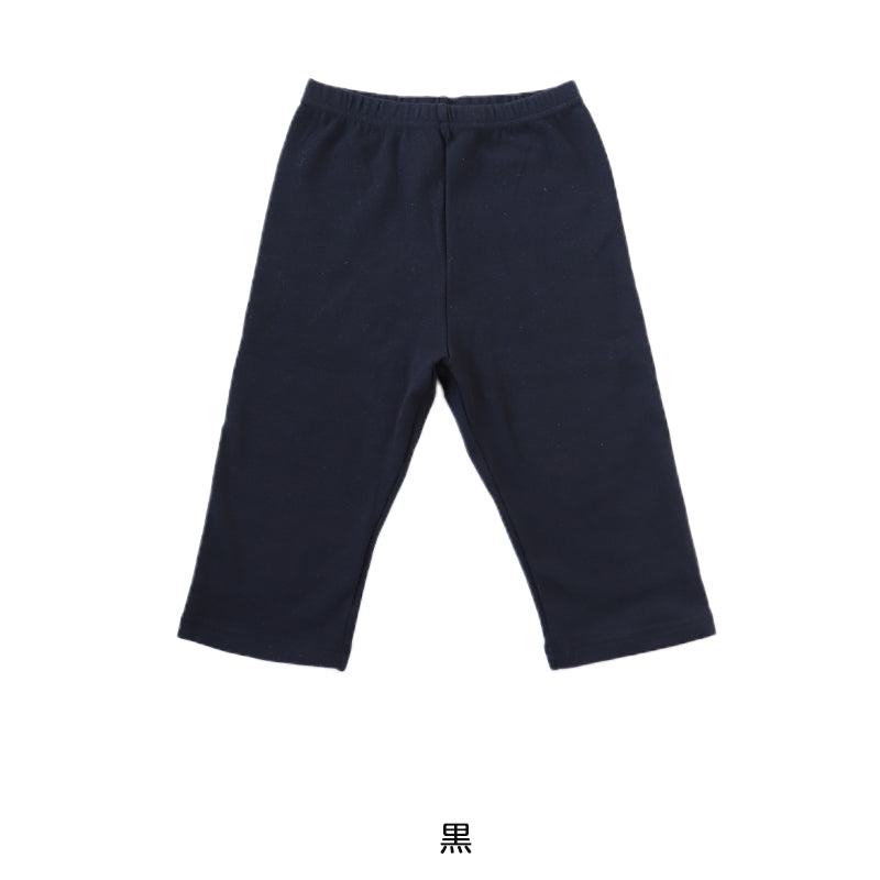 キッズ スパッツ レギンス 綿 膝上 5分丈 100cm~160cm 子供 子ども 女の子 男の子 ジュニア インナー パンツ 黒 深ばき ひざ丈 保育園 小学生 下着