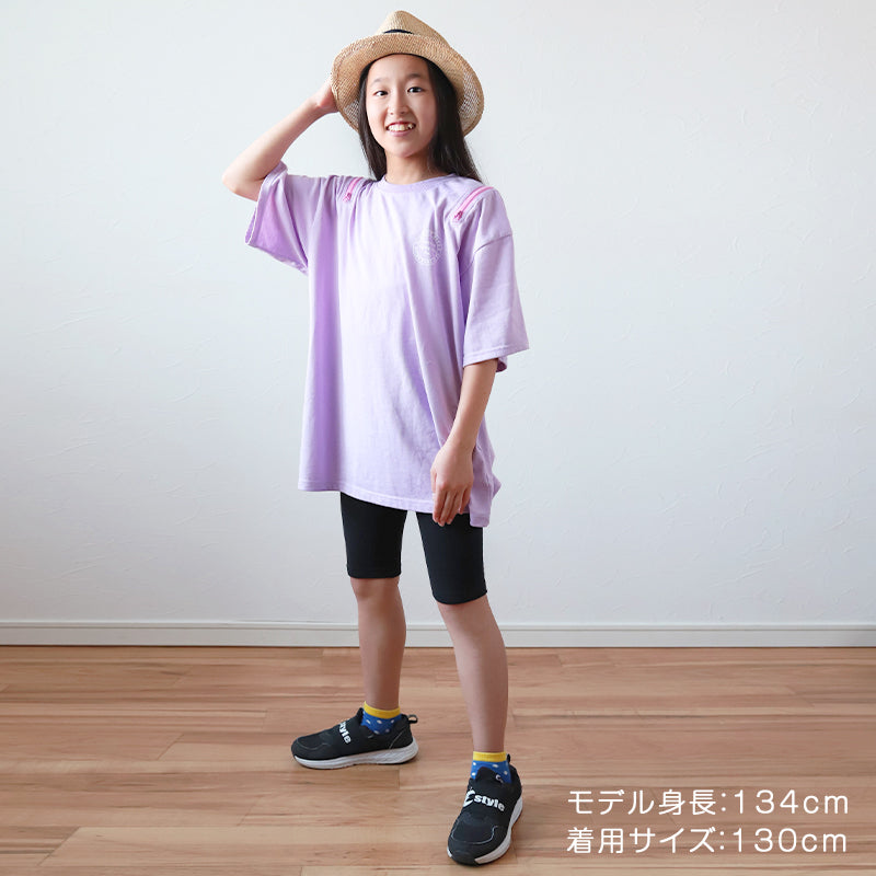 【3枚セット】キッズ スパッツ 膝上 5分丈 レギンス 黒 100cm~160cm 子供 子ども 女の子 男の子 ジュニア インナー パンツ 黒 深ばき ひざ丈 保育園 小学生 下着