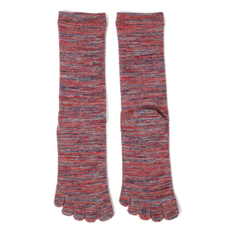 日本製 5本指 靴下 男性用 クルー丈 25-27cm 五本指 ソックス カラフル 男性 メンズ 日本製 抗菌防臭 吸汗 高耐久 雅