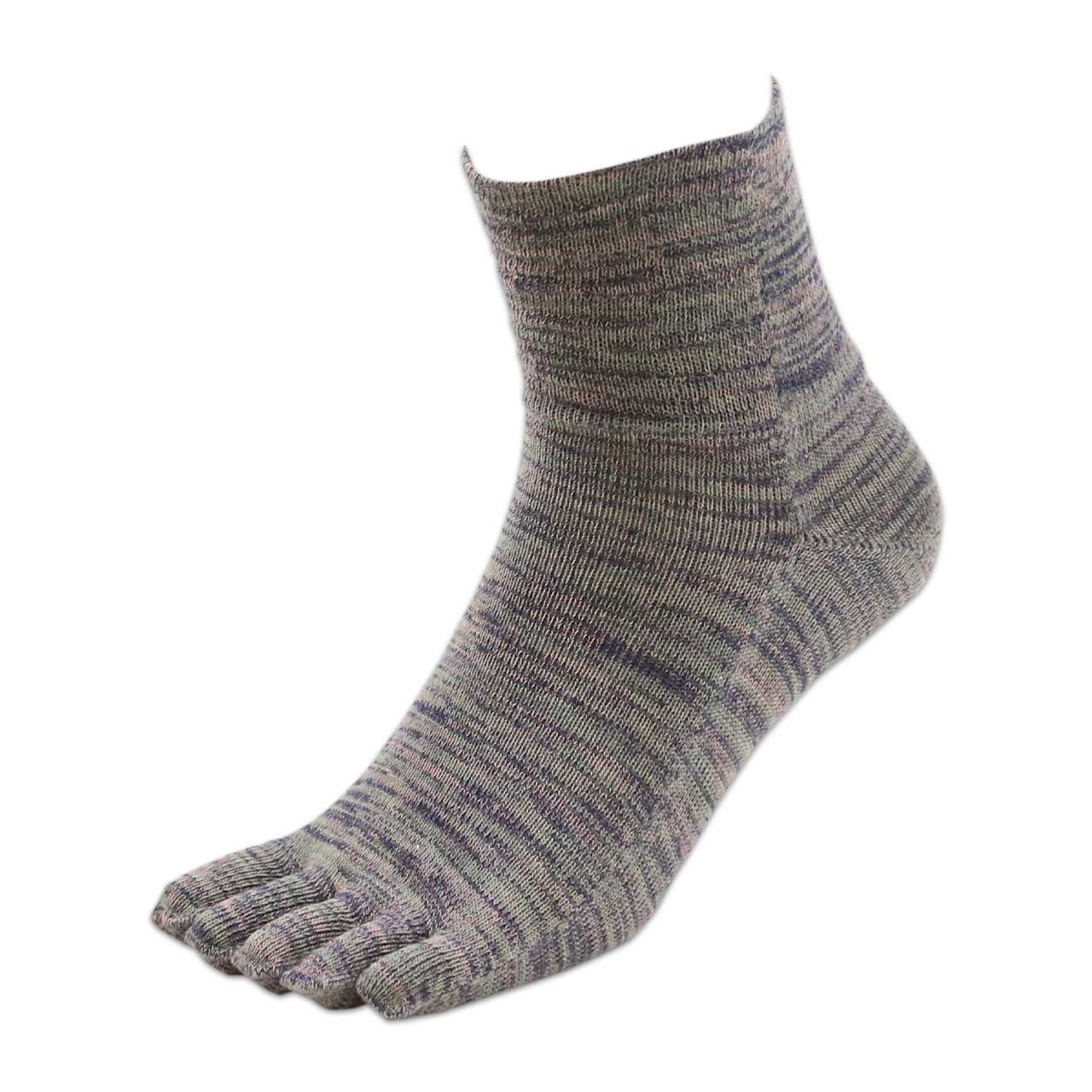 5本指ソックス メンズ ゆったり 締め付けない 5本指靴下 綿 クルー丈 24-27cm・27-29cm 五本指ソックス 靴下 ソックス カラフル 男性 日本製 抗菌防臭 吸汗 丈夫
