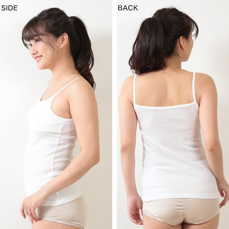 ブラトップ キャミソール カップ付き 綿100% アンダーゴムなし 締め付けない インナー 3枚組 M~LL パッド付き 下着 肌着 レディース ブラキャミソール コットン セット
