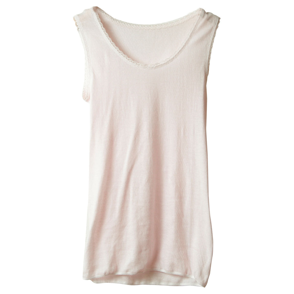 綿100% タンクトップ レディース インナー M~LL (下着 綿 締め付けない ガーゼ 肌着 レース 冷えとり ノースリーブ シャツ 日本製)