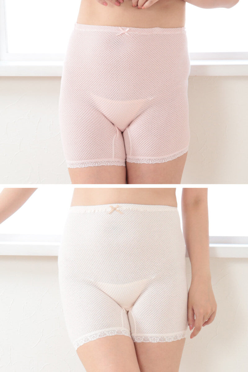 Suteteko 女性用 超伸縮 やみつきのびのび失禁3分丈ショーツ 20cc対応 3色組 M~LL (3色組 レディース 伸縮性 ケアショーツ 尿モレ)