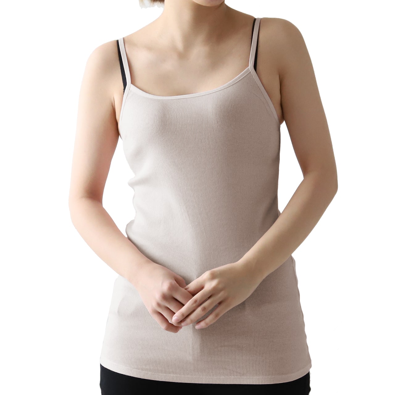 キャミソール 綿100% インナー レディース 肌着 リブ S~5L 婦人 下着 女性 締め付けない ノースリーブ 無地 シンプル コットン 大きいサイズ ll 3l 4l 5l ゆったり 締め付けない
