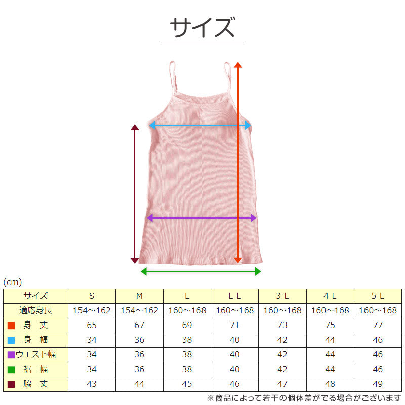 キャミソール カップ付き インナー レディース 綿100% 下着 リブ 楽 ブラトップ S~5L 肌着 カップ付きインナー アンダーゴムなし リラックス 締め付けない 伸びる 伸縮 パッド入り 婦人 シンプル 女性 ll 3l 4l 5l 大きいサイズ