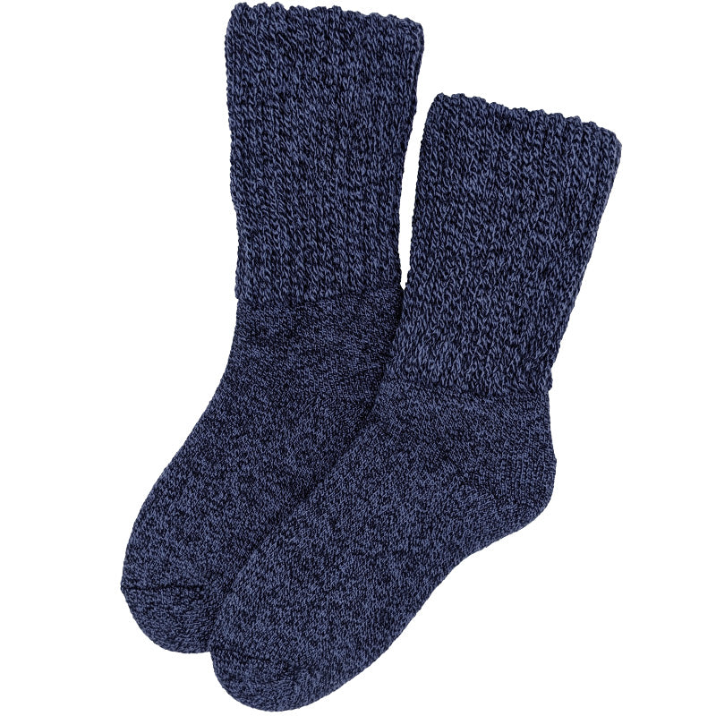 裏起毛 靴下 メンズ あったか 厚手 ソックス 20-22cm~28-30cm ハイクルー丈 大きいサイズ 男 厚地 暖かい 保温 クルーソックス 防寒 冷え性対策グッズ 足 お休みソックス パイル アウトドア 屋内 屋外 紺 灰 茶