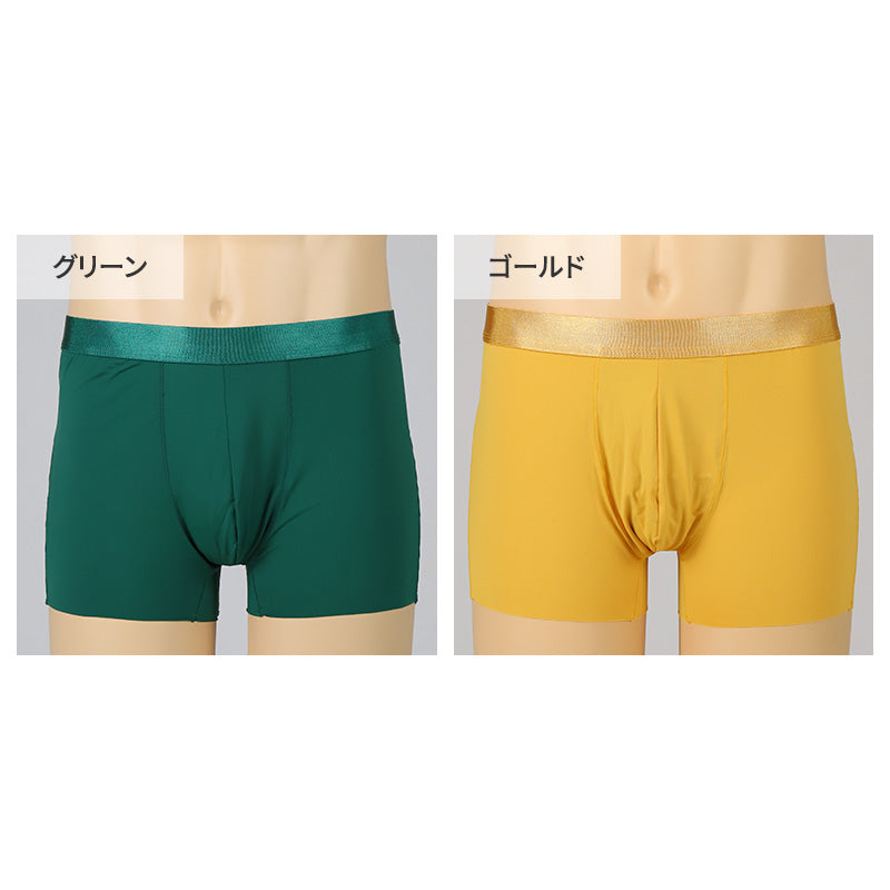 メンズ 冷感 パンツ 下着 トランクス 前閉じ 接触冷感 S M L LL 3L 涼しい 夏用 ツルツル サラサラ ゆったり 大きいサイズ ストレッチ 光沢 通気性 立体構造 蒸れない タグなし 高校生 中高年 快適 クールビズ 蒸れ軽減 吸放湿 吸湿 放湿 インナー インナーウェア