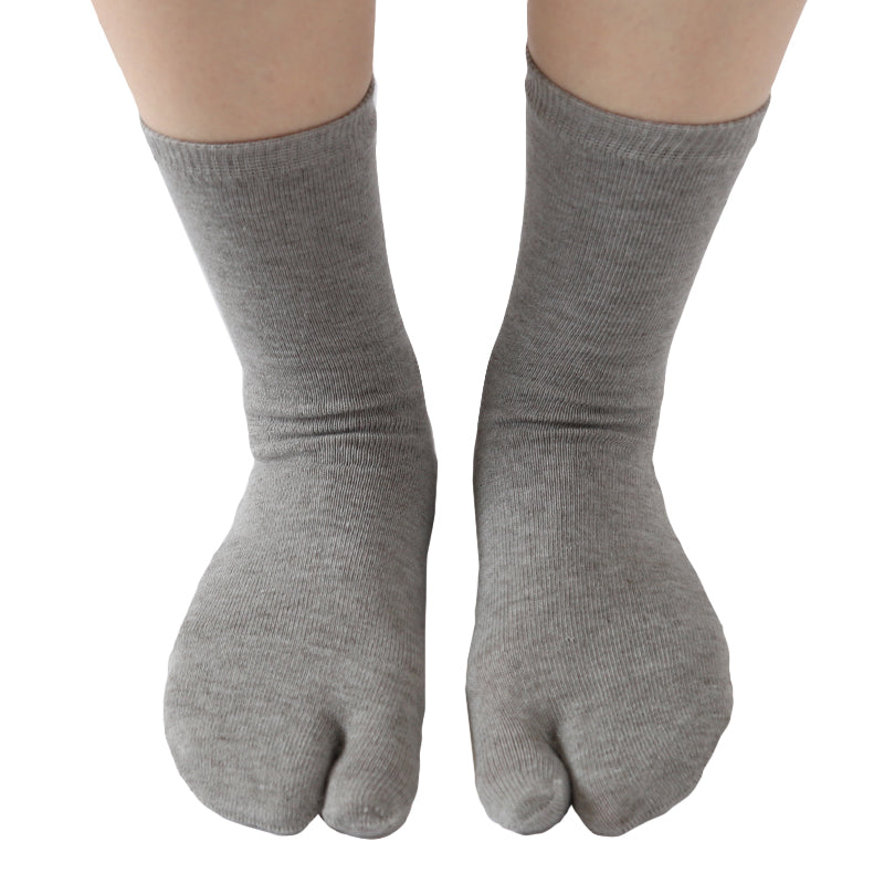 足袋靴下 足袋ソックス 靴下 足袋型 ソックス クルーソックス メンズ 大きいサイズ レディース 薄手 綿 22-24cm~28-30cm クルー丈 着物 旅館 ランニング 白 男性